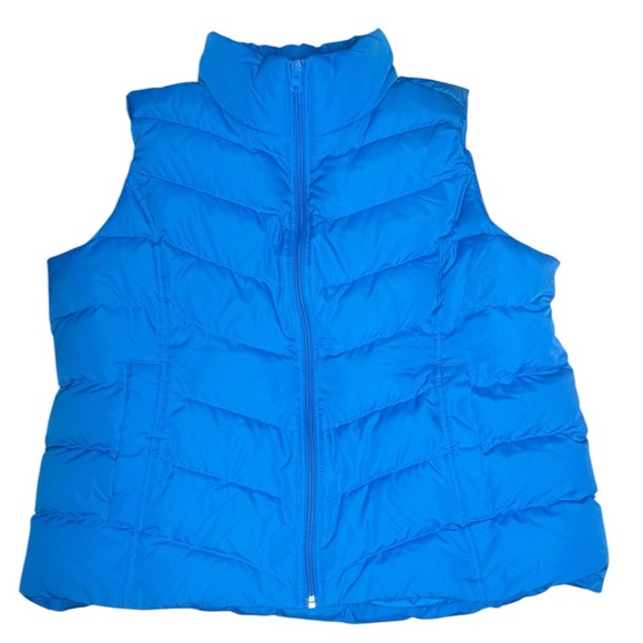 Land’s End down vest royal blue Large petite Down 600 power fill style 512665 - Picture 1 of 6
